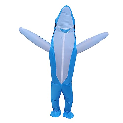 Healvian 1 Stück Dinosaurier aufblasbarer Anzug aufblasbares Halloween-Kostüm Drachen Halloween -Kostüm camoing kinderkleidung Aufblasbares Kostüm aufblasbare Kleidung reinigen Blue von Healvian