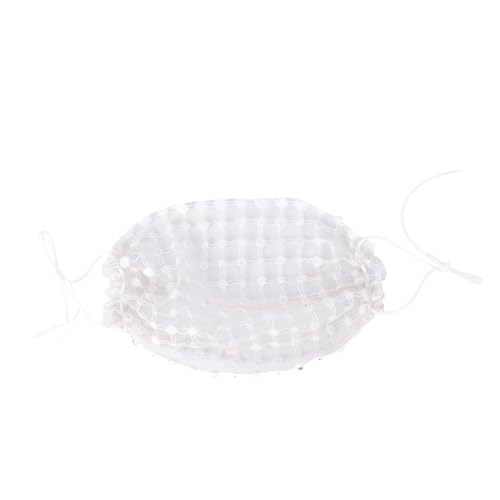 Healvian 1 Stück Netz-strass-maske Festival-schleier- Strass-gesichtsmaske Maskenschmuck Schutzmaske Gesichtsschleier Gesichtsbedeckung Schwarze Maske Gittergewebe Weiß von Healvian