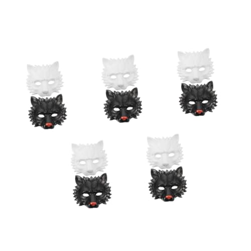 Healvian 10 Erwachsene PU Löwenmaske Realistische Tiermaske für Halloween Karneval und Kostümpartys Unisex mit Elastischem Kopfband für Optimalen Sitz von Healvian