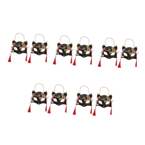 Healvian 10 Japanische Halbschalenmaske im Vintage Stil Fuchsmaske mit Quasten für Cosplay Maskerade und Festliche Anlässe Wahl für Halloween und Themenpartys Healvian 10 Japanische Halbschalenmaske im Vintage Stil Fuchsmaske mit Quasten für Cosplay Maskerade und Festliche Anlässe Wahl für Halloween und Themenpartys von Healvian