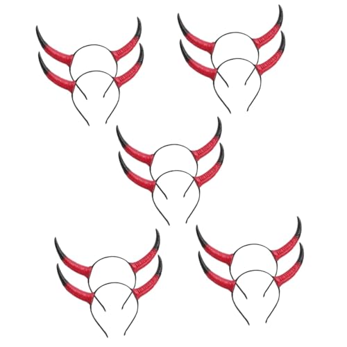Healvian 10 Stck. Ox Horn Stirnband Dekoratives Party Haarband für Erwachsene Langlebiges Material Auffälliges Design für Karneval Festival Halloween und Fotospaß mit Freunden und Familie von Healvian