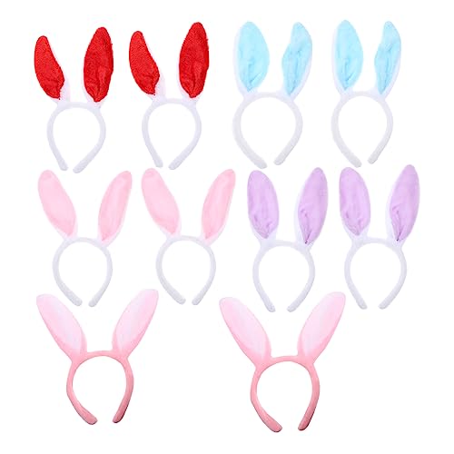 Healvian 10 Stück Teiliges Plüsch Hasenohren Haarband Verstellbare Weiche Cartoon Stirnbänder für Fasching Halloween Ostern Kindergeburtstag Kostüm und Partydekoration von Healvian