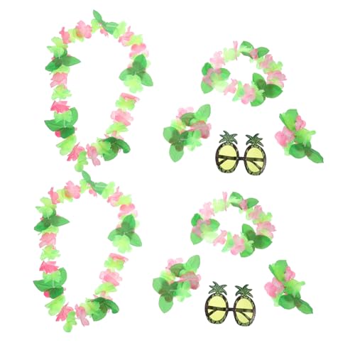 Healvian 10 Stück Urlaubsoutfit Partydekorationen Im Hawaiianischen Stil Tropische Dekorationen Hawaiianische Blumendekorationen Hawaii Kostüm Frauen Ananas-party Tuch von Healvian