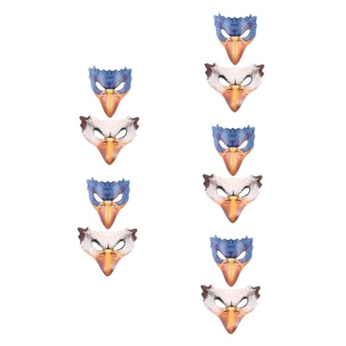 Healvian 10 Teiliges Eagle Mask PU Material Langlebig und Gepolstert Realistische Vogelgesichtsmasken für Erwachsene Vielseitig Einsetzbar bei Halloween Karneval Maskenbällen und von Healvian