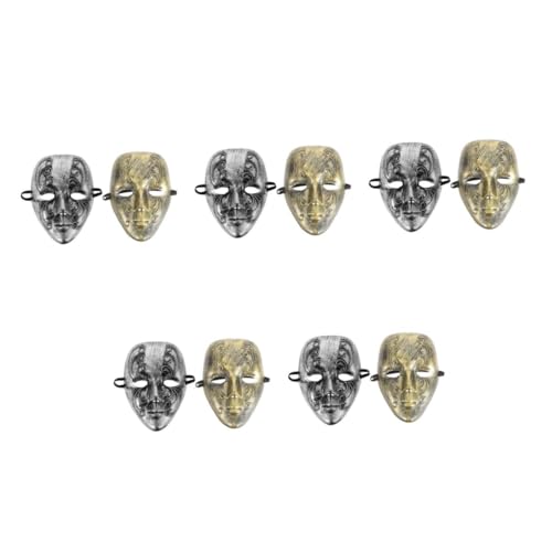 Healvian 10 Vintage Maske für Halloween Karneval Vollgesichtsmaske Weichem für Maskenbälle Kostümfeste und Thematische Events Silber Gold Healvian 10 Vintage Maske für Halloween Karneval Vollgesichtsmaske Weichem für Maskenbälle Kostümfeste und Thematische Events Silber Gold von Healvian