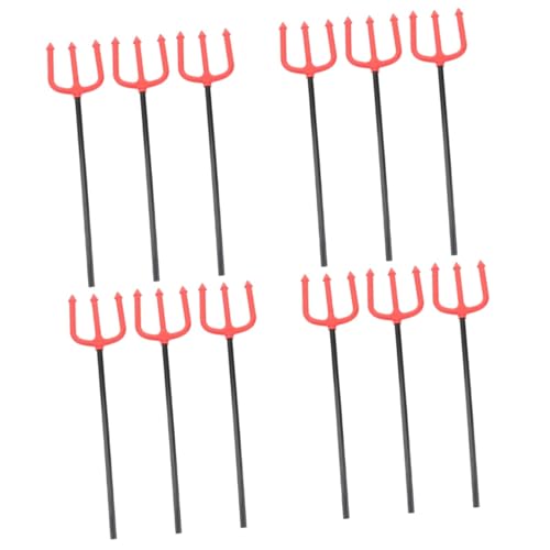Healvian 12 Stück Teiliges Halloween Cheering Trident Party Zubehör Kostüm Accessoire Gruseliges Teufelsdreizack Design Zufällige Farben für Halloween Feiern und Cosplay von Healvian