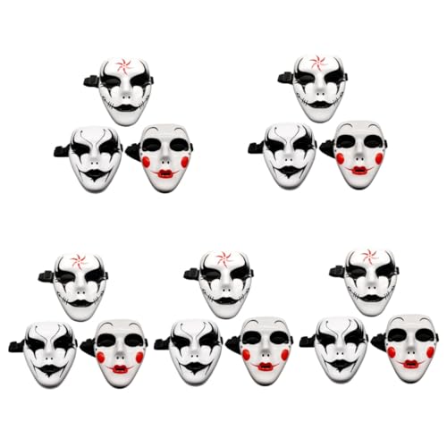 Healvian 15 Stck. Handgefertigte Halloween Cosplay Masken für Kostümpartys und Bühnenaufführungen Einzigartige Dekorative Masken Langlebigem Material für Erwachsene von Healvian