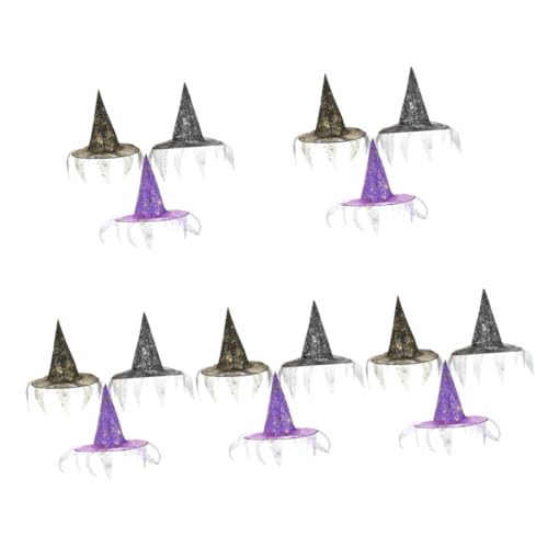 Healvian 15 Stck. Teiliges Hexenhüte für Halloween Leichtgewichtige Kostümhüte Hochwertigem Material für Partys Karnevale und Cosplay Requisiten und Spaß Healvian 15 Stck. Teiliges Hexenhüte für Halloween Leichtgewichtige Kostümhüte Hochwertigem Material für Partys Karnevale und Cosplay Requisiten und Spaß von Healvian