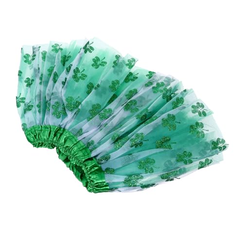 Healvian 1Pc Tüllrock Kleeblatt Ballettrock Mädchen Kleeblatt Cosplay Tutu Rock Mädchen Tüllrock Kleeblatt Kostüm Tutu Kleid Säugling Mädchen Kleid Mesh Grün von Healvian