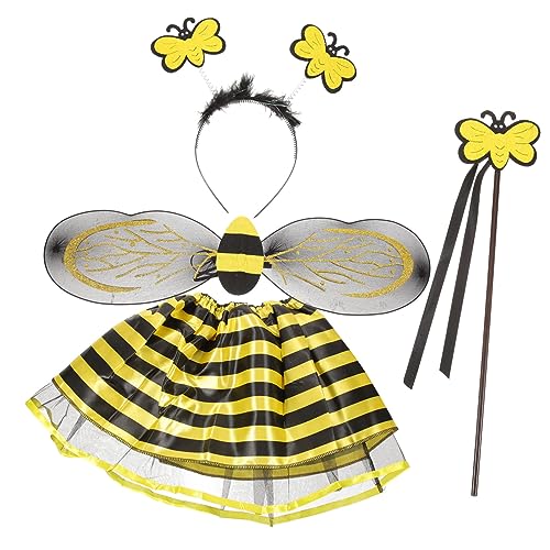 Healvian 1Satz Bienen Cosplay für Teiliges Kostüm mit Flügeln Haarreif Zauberstab für Karneval Halloween Geburtstagsfeiern Leicht zu Kreative Bienenform Healvian 1Satz Bienen Cosplay für Teiliges Kostüm mit Flügeln Haarreif Zauberstab für Karneval Halloween Geburtstagsfeiern Leicht zu Kreative Bienenform von Healvian