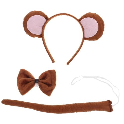 Healvian 1Satz Monkey Rollenspiel Teiliges Kostüm mit Affenohren Fliege für Erwachsene Halloween Karneval Mottopartys Healvian 1Satz Monkey Rollenspiel Teiliges Kostüm mit Affenohren Fliege für Erwachsene Halloween Karneval Mottopartys von Healvian