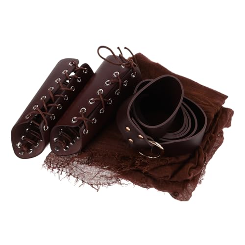 Healvian 1Satz Ritterkostüm Zubehörset Für Cosplay Gürtel Armschienen Umhang Halloween Vielseitige Requisiten Für Ritter Look von Healvian