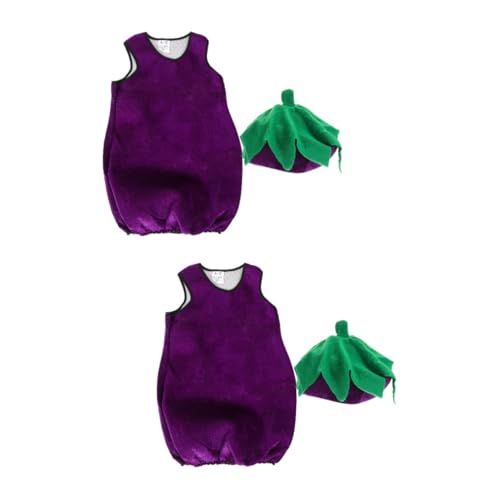 Healvian 2 Sätze Auberginenstyling -Leistungskostüm Kostüme lustig Auberginenkleidung für Cosplay-Party-Kostüm Auberginenkostüm für Stoff Violett Healvian 2 Sätze Auberginenstyling -Leistungskostüm Kostüme lustig Auberginenkleidung für Cosplay-Party-Kostüm Auberginenkostüm für Stoff Violett von Healvian