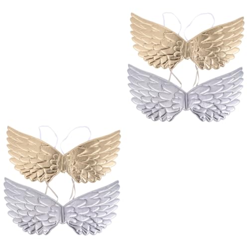 Healvian 2 Sätze Flügel Kostümset für Teiliges Cosplay Zubehör für Halloween Weihnachten und Bühnenaufführungen Langlebiges Material Silber und Gold für Mädchen Healvian 2 Sätze Flügel Kostümset für Teiliges Cosplay Zubehör für Halloween Weihnachten und Bühnenaufführungen Langlebiges Material Silber und Gold für Mädchen von Healvian