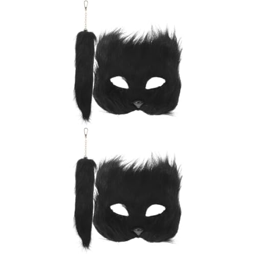 Healvian 2 Sätze Fuchs Maske mit Set für Halloween Flauschige Tiermaske Cosplay Requisiten für Partys Teiliges Kostümzubehör Hochwertigem Material und Robust für Kostümpartys Healvian 2 Sätze Fuchs Maske mit Set für Halloween Flauschige Tiermaske Cosplay Requisiten für Partys Teiliges Kostümzubehör Hochwertigem Material und Robust für Kostümpartys von Healvian