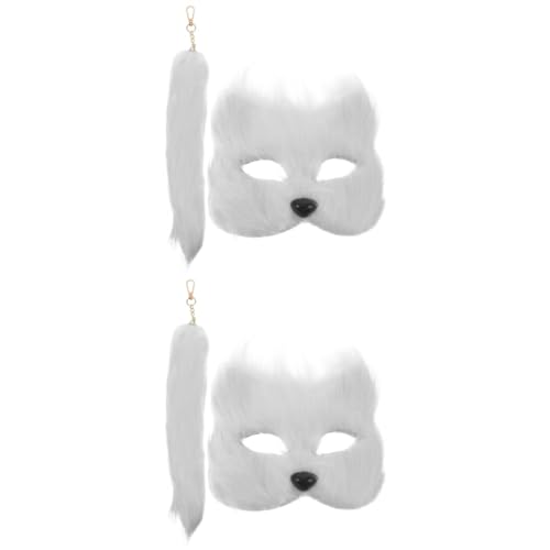 Healvian 2 Sätze Fuchs Maske und Set Flauschiges Cosplay Kostüm Zubehör für Halloween Karneval und Maskerade Teiliges Set für Kreative Verkleidungen und Auftritte Healvian 2 Sätze Fuchs Maske und Set Flauschiges Cosplay Kostüm Zubehör für Halloween Karneval und Maskerade Teiliges Set für Kreative Verkleidungen und Auftritte von Healvian