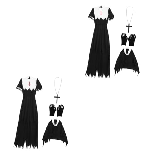Healvian 2 Sätze Halloween Zombie Kostüm für Damen und Herren Xl Kerchief Handschuhe Halskette und Requisiten für Party und Cosplay und Healvian 2 Sätze Halloween Zombie Kostüm für Damen und Herren Xl Kerchief Handschuhe Halskette und Requisiten für Party und Cosplay und von Healvian