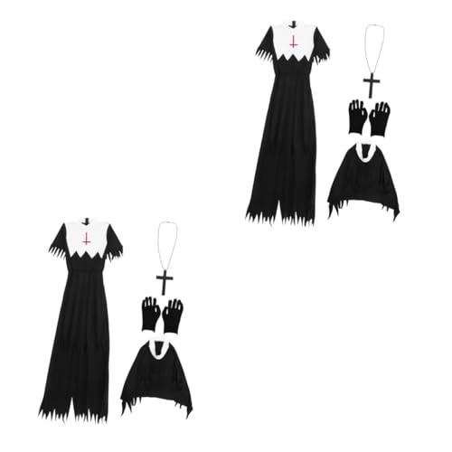 Healvian 2 Sätze Halloween Zombie Kostüm für Erwachsene Cosplay Outfit für Mottopartys und Bühnenaufführungen Schwarz für Gruselige Feiern und Fotorequisiten Healvian 2 Sätze Halloween Zombie Kostüm für Erwachsene Cosplay Outfit für Mottopartys und Bühnenaufführungen Schwarz für Gruselige Feiern und Fotorequisiten von Healvian