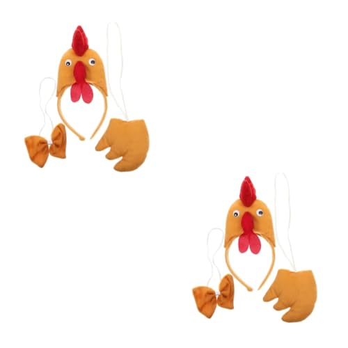 Healvian 2 Sätze Hühnchen Kostümset für Teiliges Cosplay Zubehör mit Kopfband und Fliege für Halloween Kostümpartys und Fotografie Süßes Design für Unvergessliche Auftritte Healvian 2 Sätze Hühnchen Kostümset für Teiliges Cosplay Zubehör mit Kopfband und Fliege für Halloween Kostümpartys und Fotografie Süßes Design für Unvergessliche Auftritte von Healvian