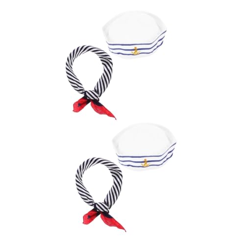 Healvian 2 Sätze Kapitänsmütze und Schal Set Teiliges Matrosen Kostüm Zubehör für Karneval Mottopartys und Cosplay Unisex Langlebig und Einfach zu Kombinieren für Jede Gelegenheit Healvian 2 Sätze Kapitänsmütze und Schal Set Teiliges Matrosen Kostüm Zubehör für Karneval Mottopartys und Cosplay Unisex Langlebig und Einfach zu Kombinieren für Jede Gelegenheit von Healvian