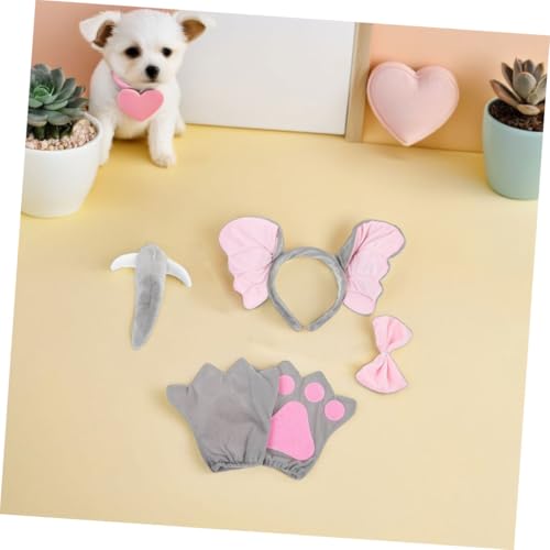Healvian 2 Sätze Kostüm Set Teilig Plüsch Stirnband mit Ohren Handschuhe und Schleife Leicht Kindgerecht Realistisch Strapazierfähig für Halloween Party Karneval Cosplay von Healvian