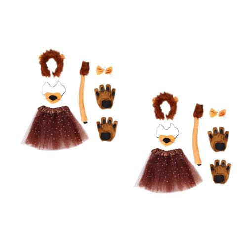 Healvian 2 Sätze Löwenkostüm Set für Teiliges Karneval Kostüm mit Stirnband Rock und für Halloween Cosplay und Tier Mottopartys Wiederverwendbare Bequeme Kostüm Accessoires für Anlässe Healvian 2 Sätze Löwenkostüm Set für Teiliges Karneval Kostüm mit Stirnband Rock und für Halloween Cosplay und Tier Mottopartys Wiederverwendbare Bequeme Kostüm Accessoires für Anlässe von Healvian