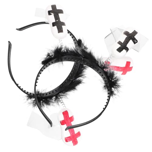 Healvian 2 Stck Halloween Party Haarreifen Langlebiges Stoff und Kunststoff Design Kreativ Gestaltete Grabstein Haarbänder für Festliche Kopfbedeckung für Halloween Kostüm und Party Healvian 2 Stck Halloween Party Haarreifen Langlebiges Stoff und Kunststoff Design Kreativ Gestaltete Grabstein Haarbänder für Festliche Kopfbedeckung für Halloween Kostüm und Party von Healvian