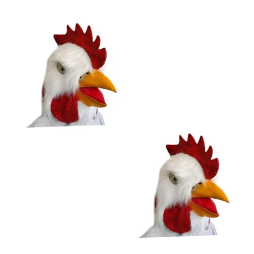 Healvian 2 Stck. Lustige Hühnerkopf Cosplay Requisiten für Halloween Karneval und Kostümpartys Hautfreundlich Tragbar und Detailgetreu Healvian 2 Stck. Lustige Hühnerkopf Cosplay Requisiten für Halloween Karneval und Kostümpartys Hautfreundlich Tragbar und Detailgetreu von Healvian