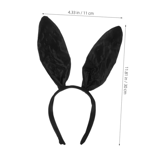 Healvian 2 Stück Cosplay Hasenohren Stirnband aus Schwarzem Satin Kreativer Haarreif für Frauen Modisches Kaninchenohren Haarband für Party Banquet und Kostüm Zubehör Healvian 2 Stück Cosplay Hasenohren Stirnband aus Schwarzem Satin Kreativer Haarreif für Frauen Modisches Kaninchenohren Haarband für Party Banquet und Kostüm Zubehör von Healvian