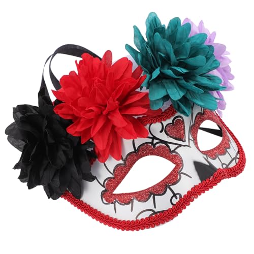 Healvian 2 Stück Day Of The Dead Maske mit Blumen Leichte und Bequeme Schädelmaske für Cosplay Halloween Karneval Festtage und Maskenbälle Dekorative Mexikanische Totenkopfmaske für Damen Healvian 2 Stück Day Of The Dead Maske mit Blumen Leichte und Bequeme Schädelmaske für Cosplay Halloween Karneval Festtage und Maskenbälle Dekorative Mexikanische Totenkopfmaske für Damen von Healvian