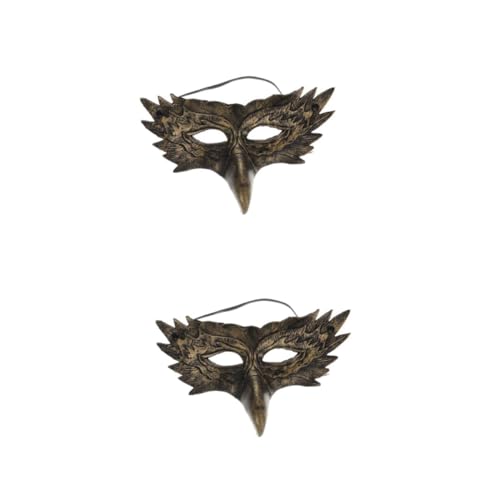Healvian 2 Stück Eagle Mask für Karneval und Cosplay Ergonomische PU Tiermaske mit Realistischem Design für Maskenbälle Geburtstagsfeiern und Festivals Leicht und Atmungsaktiv von Healvian