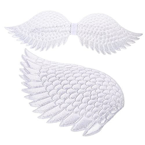 Healvian 2 Stück Engelsflügel Requisiten Halloween Kostüm Flügelverzierung Von Cosplay-flügel- Bühnenflügel Outfit-accessoire Party Wing Requisiten Silver Tuch Healvian 2 Stück Engelsflügel Requisiten Halloween Kostüm Flügelverzierung Von Cosplay-flügel- Bühnenflügel Outfit-accessoire Party Wing Requisiten Silver Tuch von Healvian