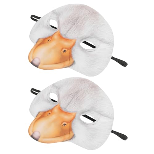 Healvian 2 Stück Entenmaske für Halloween und Karneval Lustige Eva Halbmaske für Cosplay Tierkostüm und Maskerade für und Feiern von Healvian