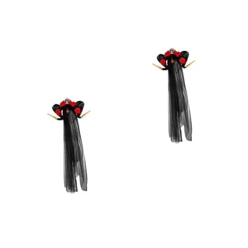 Healvian 2 Stück Gothic Haarreifen mit Rosen Skull Design für Halloween Kopfschmuck für Cosplay und Partys Leicht und Bequem für Fotos und Festliche Anlässe Healvian 2 Stück Gothic Haarreifen mit Rosen Skull Design für Halloween Kopfschmuck für Cosplay und Partys Leicht und Bequem für Fotos und Festliche Anlässe von Healvian