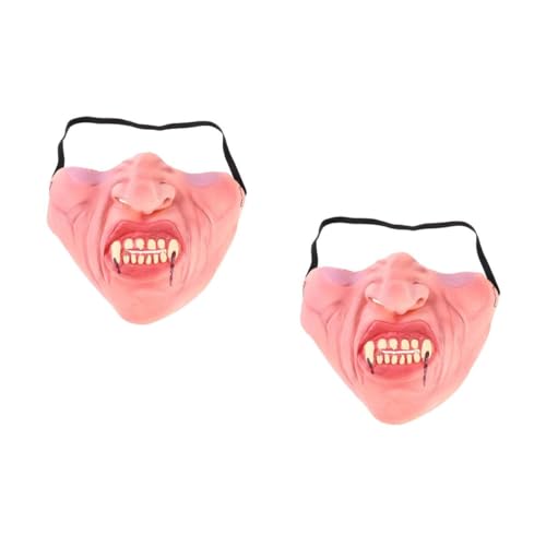 Healvian 2 Stück Halbe Gesichtsmaske Halbmasken-cosplay Lustige Halloween- Beängstigende Für Halloween Halbmaske Healvian 2 Stück Halbe Gesichtsmaske Halbmasken-cosplay Lustige Halloween- Beängstigende Für Halloween Halbmaske von Healvian