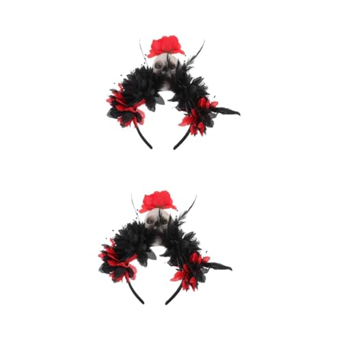 Healvian 2 Stück Halloween Blumenkronen Haarreif mit Realistischer und Blumenkomposition Passend für Frauen Dunkles Karneval Schädel Accessoire für Tag Toten und Party Kostüm Healvian 2 Stück Halloween Blumenkronen Haarreif mit Realistischer und Blumenkomposition Passend für Frauen Dunkles Karneval Schädel Accessoire für Tag Toten und Party Kostüm von Healvian