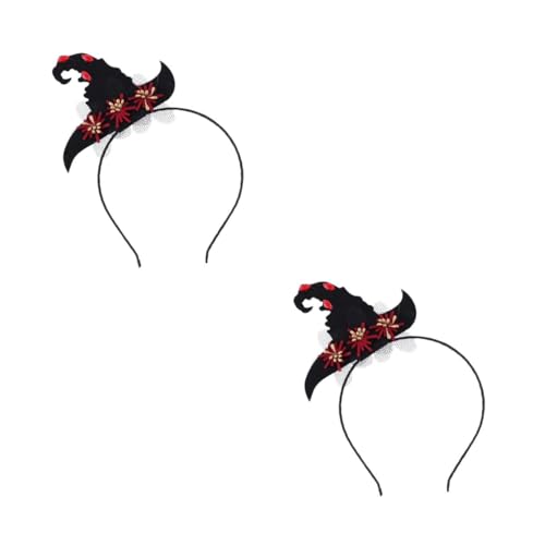 Healvian 2 Stück Halloween Haarreif mit Fünf Punkten Dekoratives Accessoire für Halloween Partys Farbenfrohes Design Tolles Fotorequisit und von Healvian