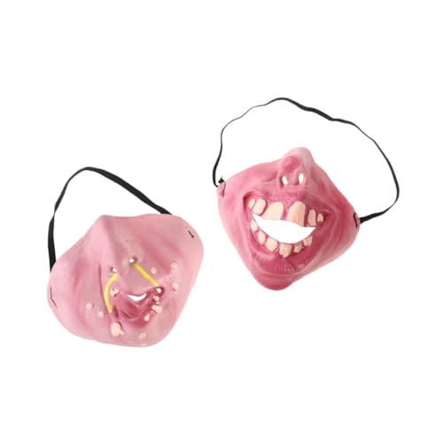Healvian 2 Stück Halloween Halbgesichtsmaske Lustige für Partys Kreative Kostüme und Scherze für Halloween und Karneval Healvian 2 Stück Halloween Halbgesichtsmaske Lustige für Partys Kreative Kostüme und Scherze für Halloween und Karneval von Healvian