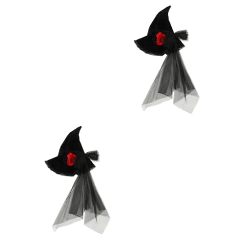 Healvian 2 Stück Halloween Hexenhut mit Breiter Krempe und Schleier Kostüm Hut für Cosplay Halloween Party Mottopartys Einheitsgröße für Damen und Herren Healvian 2 Stück Halloween Hexenhut mit Breiter Krempe und Schleier Kostüm Hut für Cosplay Halloween Party Mottopartys Einheitsgröße für Damen und Herren von Healvian