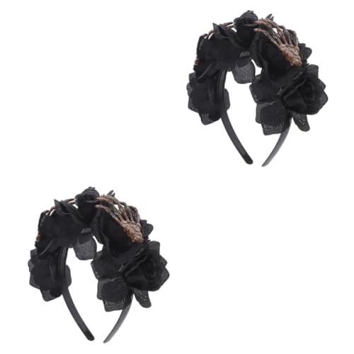 Healvian 2 Stück Halloween Skelett Hände Haarreif mit Blumen Kostüm Zubehör für Partys Fotografie und Themenveranstaltungen Geeignet für Kopfgrößen und Haartypen Healvian 2 Stück Halloween Skelett Hände Haarreif mit Blumen Kostüm Zubehör für Partys Fotografie und Themenveranstaltungen Geeignet für Kopfgrößen und Haartypen von Healvian