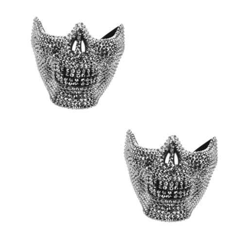 Healvian 2 Stück Halloween Skull Maske Gruselige Skelett Maske für Kostümparty Cosplay Halloween Feier Leichte und Bequeme Kunststoffmaske mit Realistischem Design für Vielseitige Anlässe Healvian 2 Stück Halloween Skull Maske Gruselige Skelett Maske für Kostümparty Cosplay Halloween Feier Leichte und Bequeme Kunststoffmaske mit Realistischem Design für Vielseitige Anlässe von Healvian