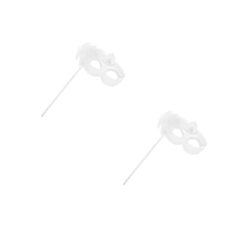 Healvian 2 Stück Halloween Spitzen Handmaske mit Eleganter Spitzenverzierung Leichtes Kunststoffmaterial Handgehaltene Karnevalsmaskerade für Frauen und Mädchen für Halloween Karneval und von Healvian