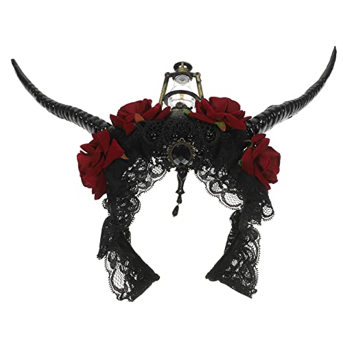 Healvian 2 Stück Halloween Stirnband mit Antilopenhörnern Leichtes Dehnbares Kopfschmuck Haarreif für Damen Komfortabel Robust für Cosplay Karneval Halloween und Festival Partys von Healvian