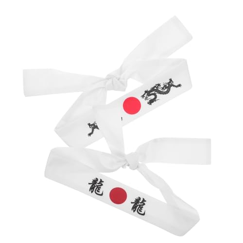 Healvian 2 Stück Japanisches Stirnband Samurai Kopfbedeckung Verstellbar Bequem für Kochen Sport Yoga Karate Cosplay Healvian 2 Stück Japanisches Stirnband Samurai Kopfbedeckung Verstellbar Bequem für Kochen Sport Yoga Karate Cosplay von Healvian