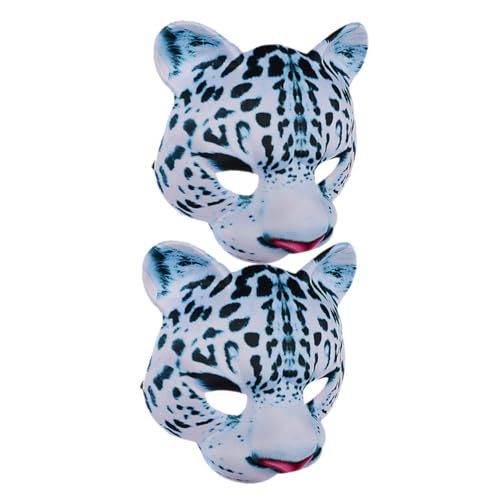 Healvian 2 Stück Leopard Maske Eva Halbmaske für Halloween Karneval Cosplay Tierkostümparty Unisex Verkleidung Zubehör für Kreative Festlichkeiten Healvian 2 Stück Leopard Maske Eva Halbmaske für Halloween Karneval Cosplay Tierkostümparty Unisex Verkleidung Zubehör für Kreative Festlichkeiten von Healvian