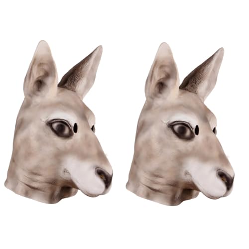 Healvian 2 Stück Lustige Kangaroo Vollgesichtsmaske Halloween Tiermaske für Party Cosplay Maskenball Unisex Umweltschutzmaterial Healvian 2 Stück Lustige Kangaroo Vollgesichtsmaske Halloween Tiermaske für Party Cosplay Maskenball Unisex Umweltschutzmaterial von Healvian