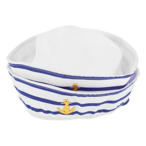 Healvian 2 Stück Matrosenmützen Gestreift Unisex Segler Kappe Aus Polyester Hautfreundlich Und Strapazierfähig Für Karneval Fasching Kostümparty Und Cosplay von Healvian