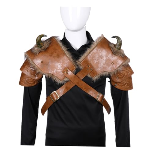 Healvian 2 Stück PU Schulterplatten für Viking Cosplay Mittelalterliche Krieger Schulterpanzer für Outdoor Veranstaltungen Verstellbare für Männer Frauen Rechte Seite Healvian 2 Stück PU Schulterplatten für Viking Cosplay Mittelalterliche Krieger Schulterpanzer für Outdoor Veranstaltungen Verstellbare für Männer Frauen Rechte Seite von Healvian