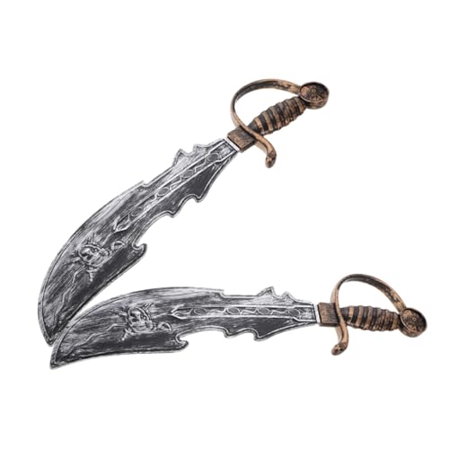 Healvian 2 Stück Piratenmachete Schwertdekoration Kostüm Requisite Plastisches Römisches Cosplay Ritterschwert Spielzeugschwert Plastik von Healvian