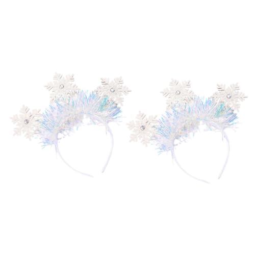 Healvian 2 Stück Schneeflocken Haarbänder für Glitzernde Xmas Haarschmuck für Festliche Anlässe Weihnachtsfeiern und Partys Einzigartiges und Charmantes Accessoire von Healvian